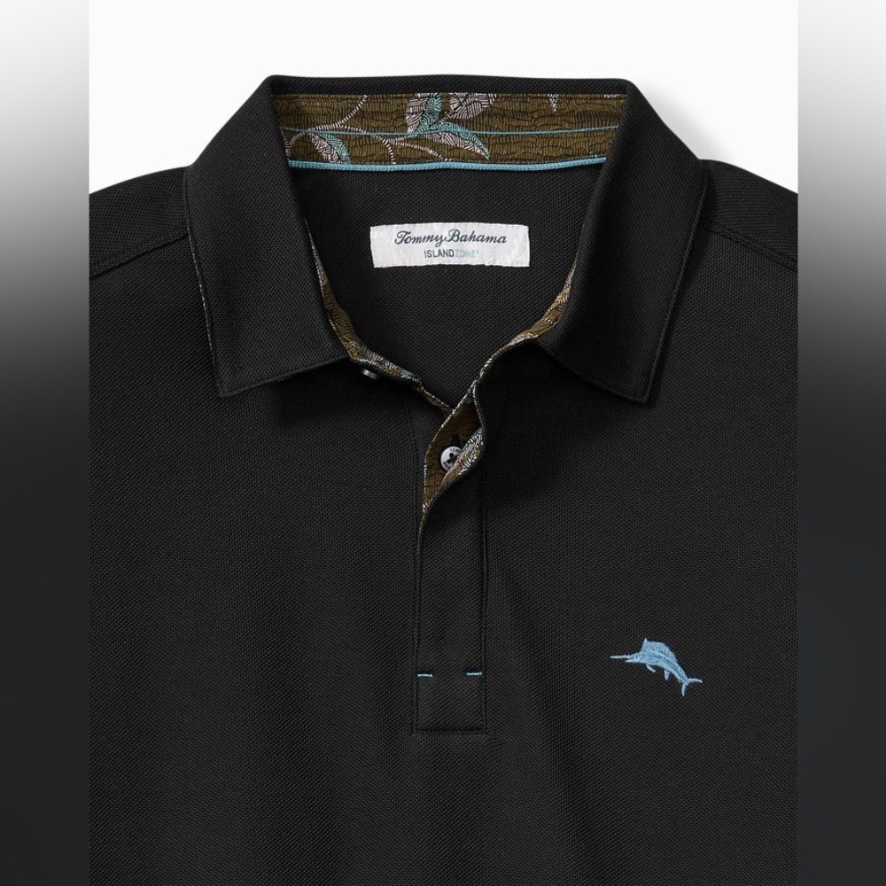 Poncho Vintage Vines Five O'Clock Long-Sleeve IslandZone® Polo - Picture 3 of 8